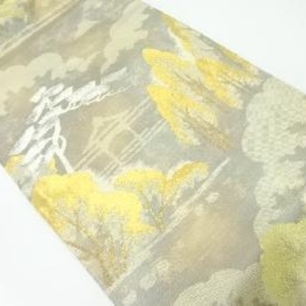 Elegant Gold and Cream Patterned Fabric